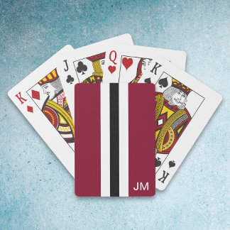 Jeu De Cartes Hommes Bourgogne Monogramme Jouer Cartes