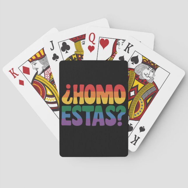 Jeu De Cartes Homo Estas Funky Espagnol Mexicain Gay Ally LGBTQ (dos)