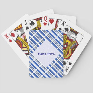 Jeu De Cartes Honduras Drapeau Hondurien Carrelé Bleu Personnali