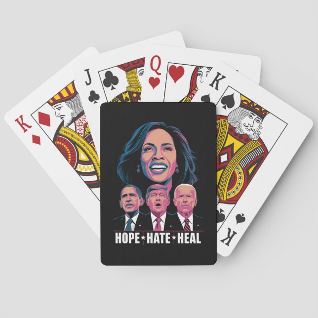 Jeu De Cartes Hope Hate Heal Rise Kamala 2024 (dos)