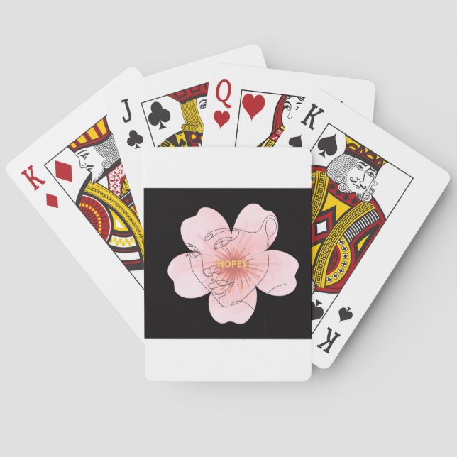 Jeu De Cartes HOPES! – portrait floral minimal (dos)