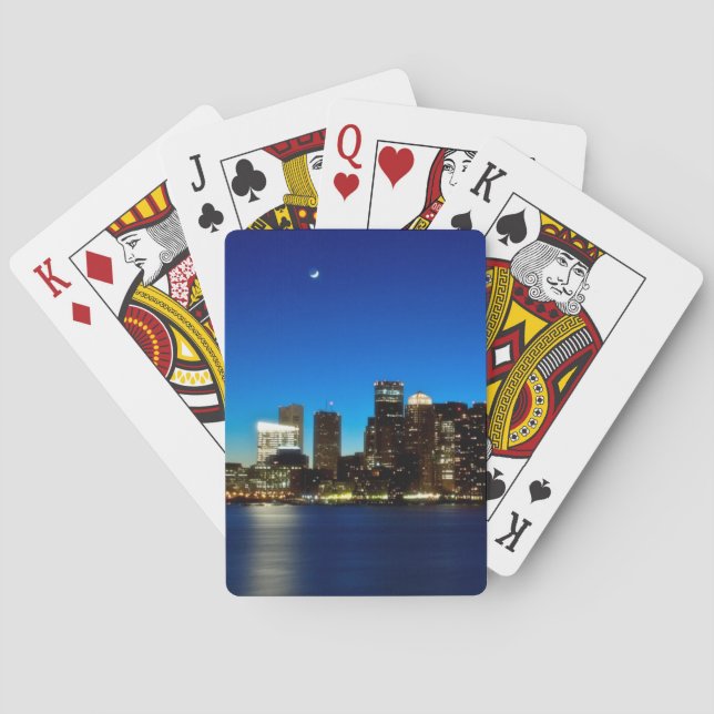 Jeu De Cartes Horizon de Boston avec la lune (dos)