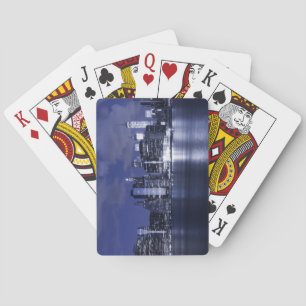 Jeu De Cartes Horizon de New York baigné dans le bleu