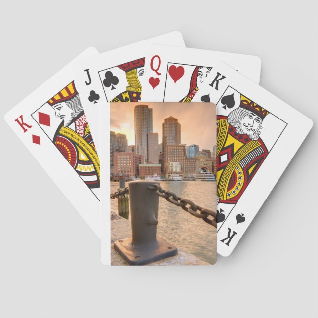 Jeu De Cartes Horizon de secteur financier de Boston (dos)