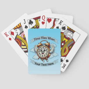 Jeu De Cartes Horloge de vol personnalisable "Heures de vol quan
