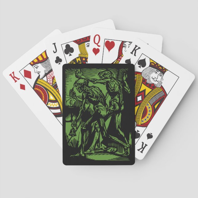 Jeu De Cartes Horreurs cachées des mineurs morts pour Halloween (dos)