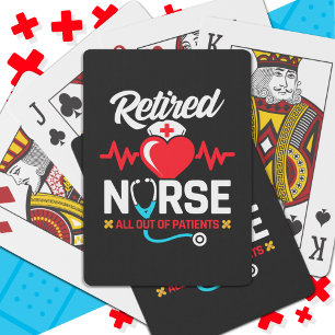 Jeu De Cartes Hors des patients retraités Funny Nurse Retraite