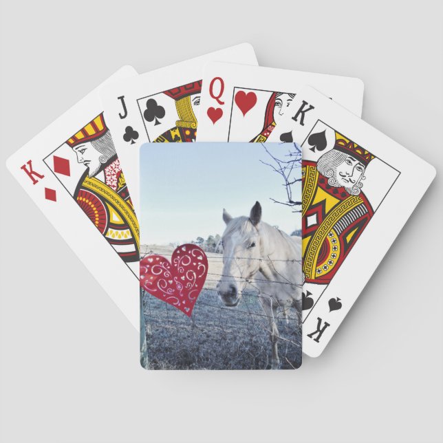 Jeu De Cartes HORSE coeur Valentine (dos)