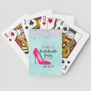 Jeu De Cartes Hot rose Stiletto High Heure Bachelorette Party