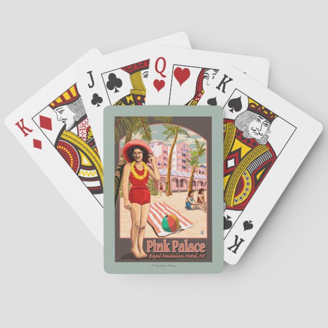 Jeu De Cartes Hôtel hawaïen royal en Hawaï (dos)