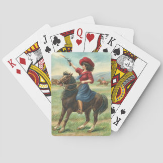 Jeu De Cartes Huez-le ! Cartes vintages de cow-girl