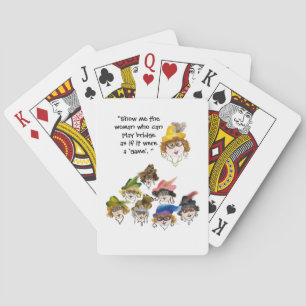 Jeu De Cartes Huit Joueuses de pont humoristiques