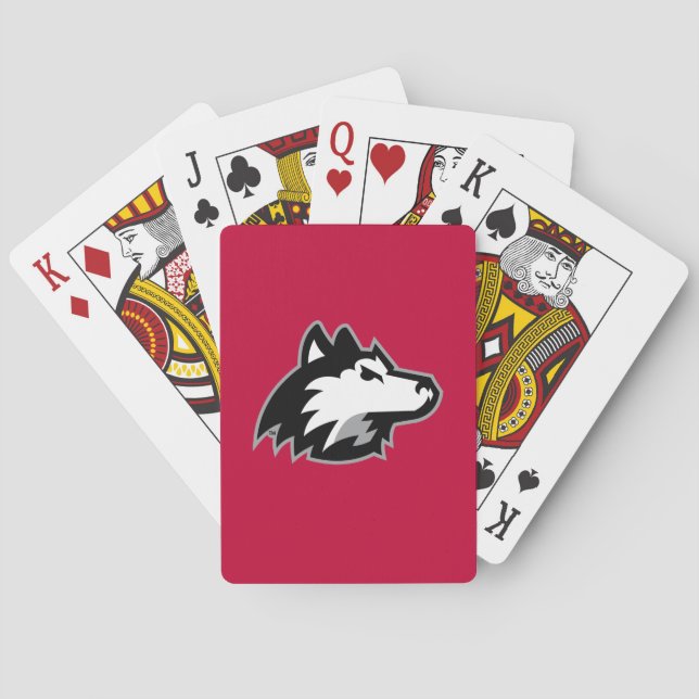 Jeu De Cartes Huskies du nord de l'Illinois (dos)