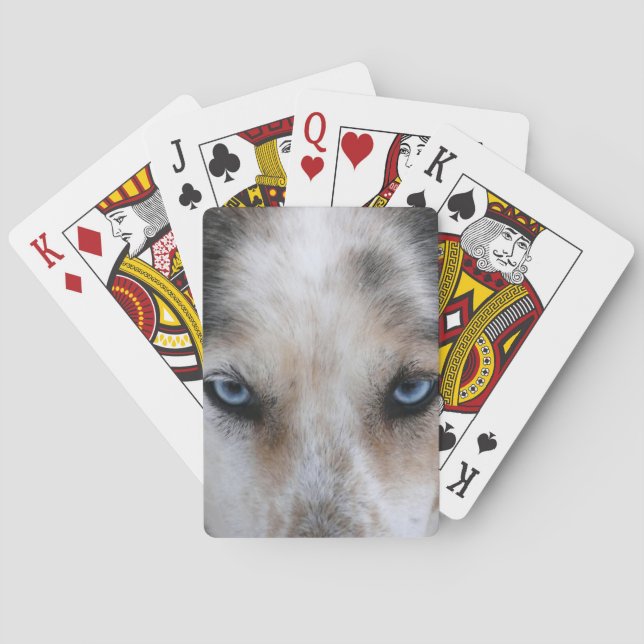 Jeu De Cartes Husky blue eyes playing cards (dos)