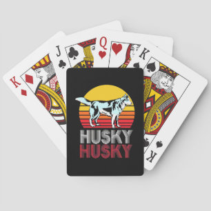 Jeu De Cartes Husky Siberian Retro Vintage