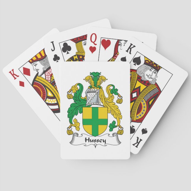 Jeu De Cartes Hussey Family Crest (dos)