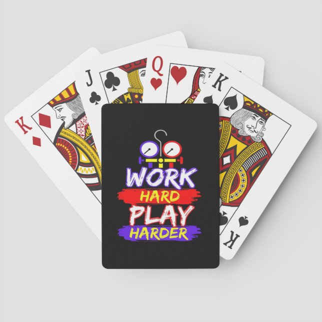 Jeu De Cartes HVAC Travailler dur (dos)