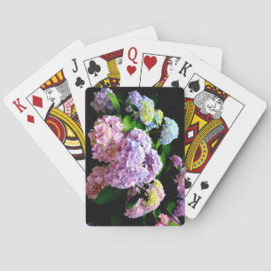 Jeu De Cartes Hydrangea garden, rose, bleu, purple floral