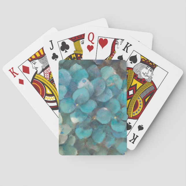 Jeu De Cartes Hydrangea Turquoise (dos)
