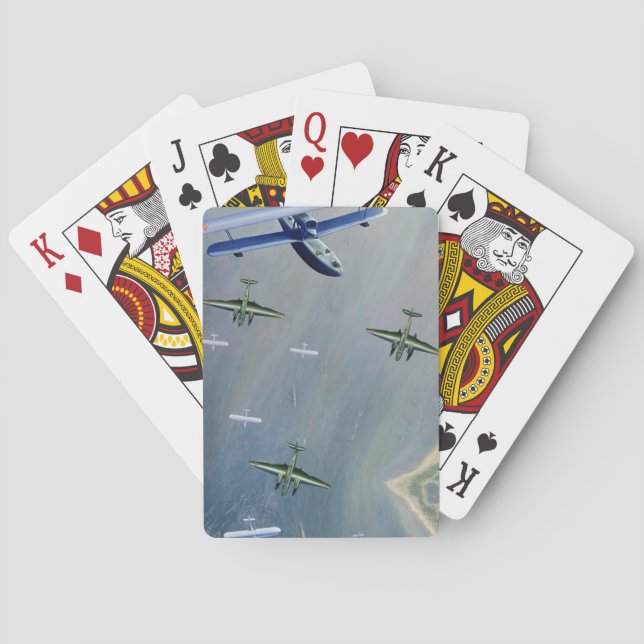 Jeu De Cartes hydravions, 1933 (huile sur toile) (dos)