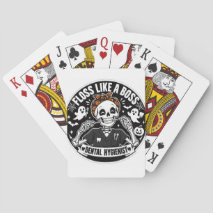 Jeu De Cartes Hygiéniste dentaire squelette d'Halloween