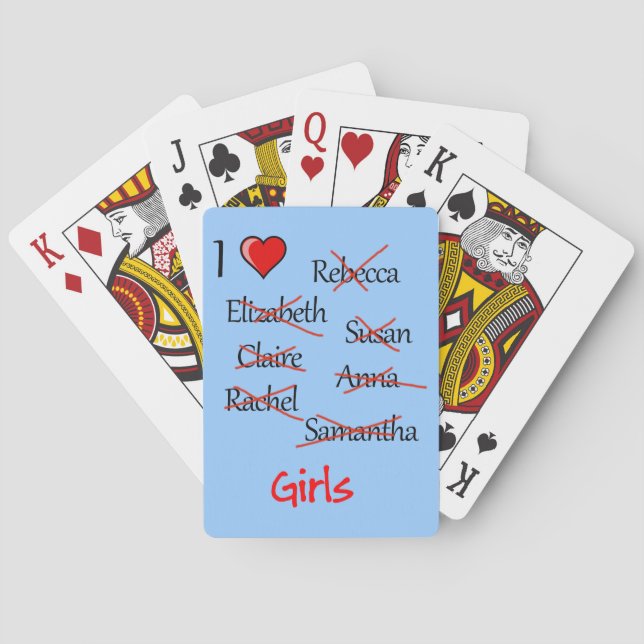 Jeu De Cartes 'I ♥ Girls' (dos)