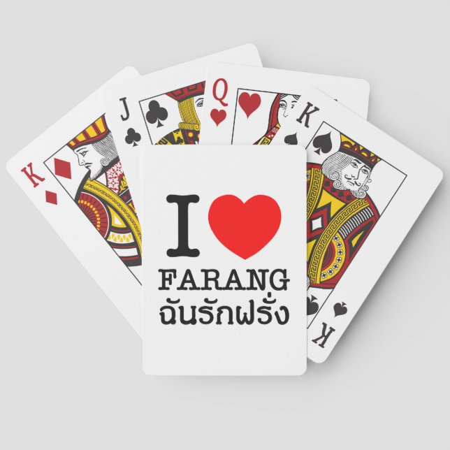 Jeu De Cartes I Heart (Amour) Farang (dos)