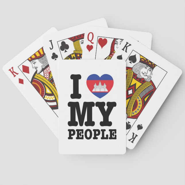 Jeu De Cartes I Heart (Love) My Khmer People (dos)