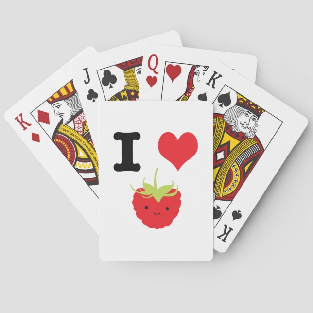 Jeu De Cartes I Heart Raspberries (dos)