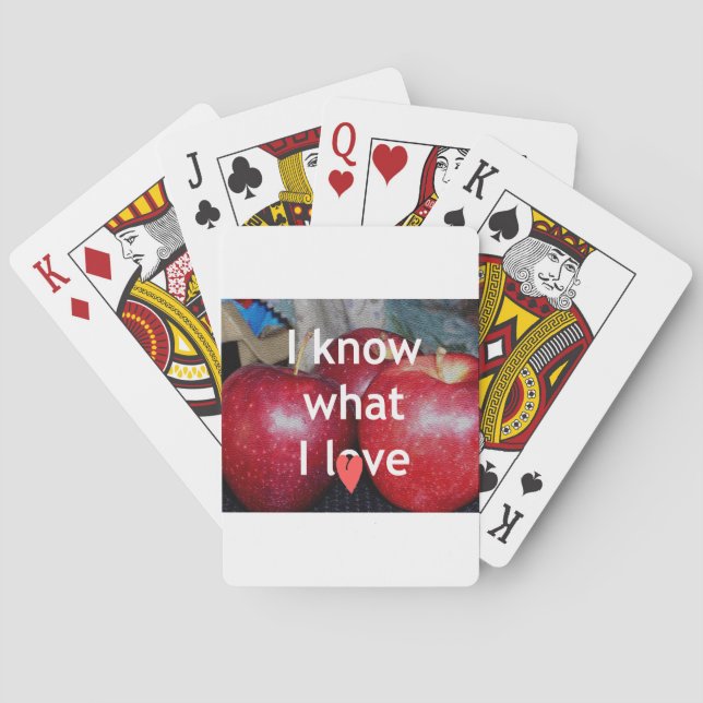Jeu De Cartes "I Know What I Love" - Design à thème Apple (dos)