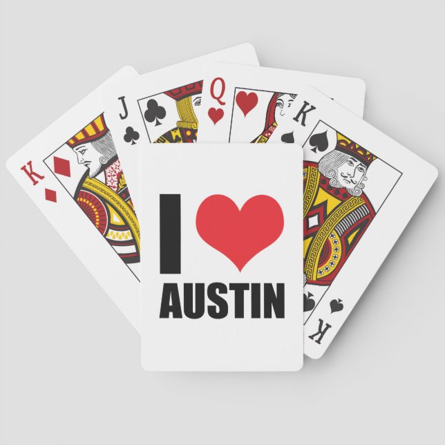 Jeu De Cartes I Love Austin (dos)
