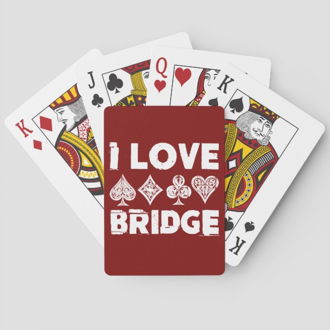Jeu De Cartes I Love Bridge Card Game Player (dos)