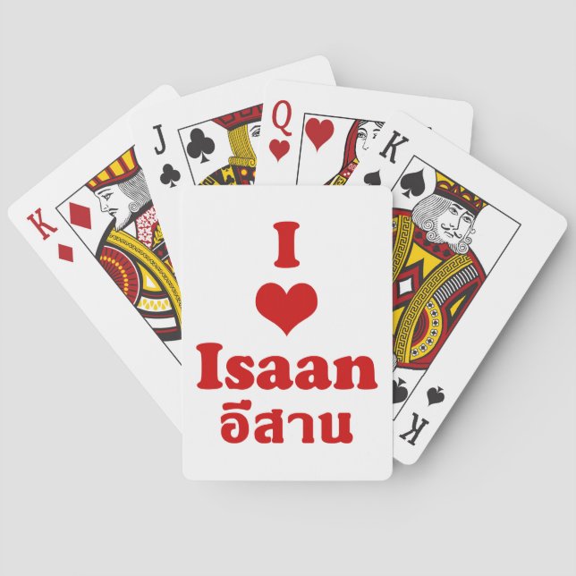 Jeu De Cartes I Love (Coeur) Isaan (dos)