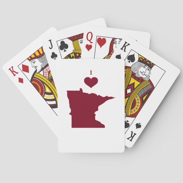 Jeu De Cartes I Love (Coeur) Minnesota (dos)