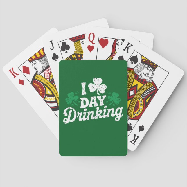 Jeu De Cartes I Love Day Drinking Funny St Patrick's Day Irish (dos)