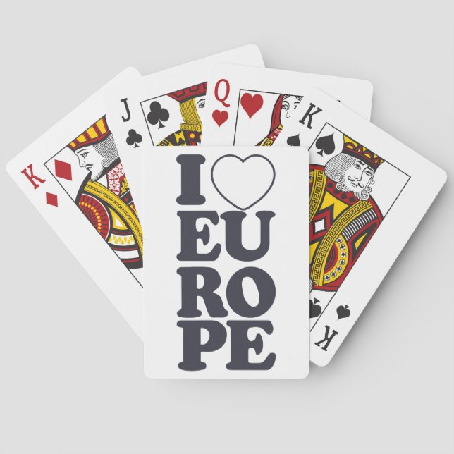 Jeu De Cartes I LOVE EUROPE jouer aux cartes (dos)