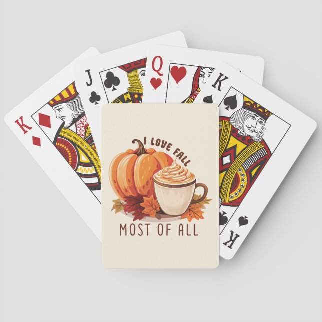 Jeu De Cartes I Love Fall - Citrouille et Citrouille Spice Latte (dos)