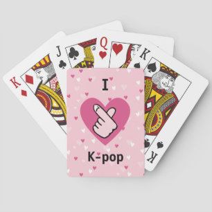 Jeu De Cartes I Love K-pop Pink Finger Heart