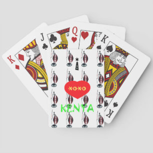Jeu De Cartes I Love Kenya Massai Art Print