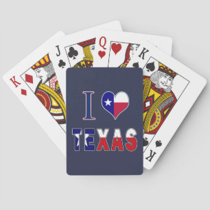 Jeu De Cartes I Love Texas Flag