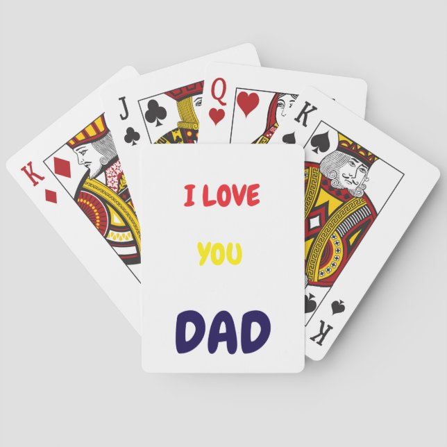 Jeu De Cartes I Love you dad Elegant and Modern  (dos)