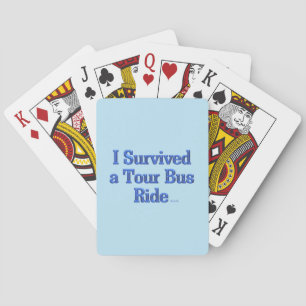 Jeu De Cartes I Survive Tour Bus Ride bleu Poker jouer aux carte