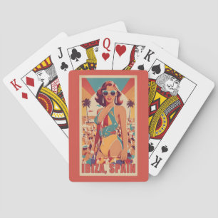 Jeu De Cartes Ibiza, Espagne Affiche de voyage