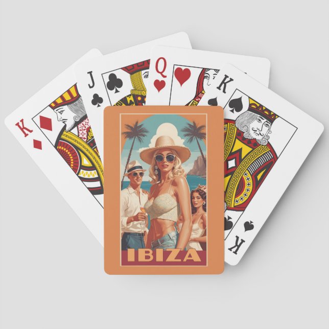 Jeu De Cartes Ibiza, Espagne Affiche de voyage (dos)