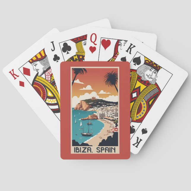 Jeu De Cartes Ibiza, Espagne Affiche de voyage (dos)