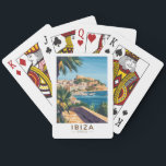 Jeu De Cartes Ibiza Espagne Illustration Voyage Art Vintage<br><div class="desc">Ibiza design de déplacement vectoriel rétro. Ibiza est l'une des îles Baléares,  un archipel d'Espagne en Méditerranée.</div>