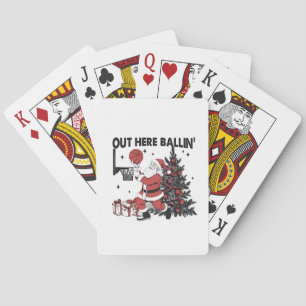 Jeu De Cartes Ici on joue au basket Sport Xmas Noël