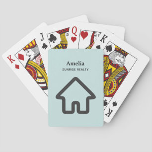 Jeu De Cartes Icône d'architecture de maison de biens immobilier