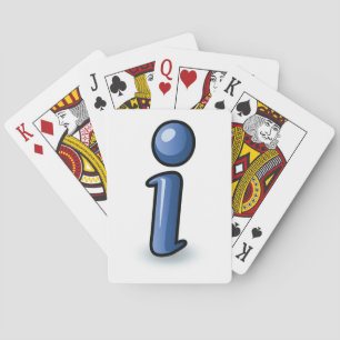 Jeu De Cartes Icône de symbole d'information Bleu brillant