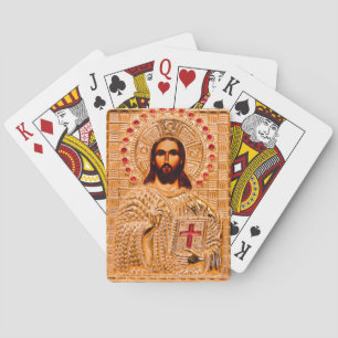 Jeu De Cartes Icône d'or de Jésus-Christ